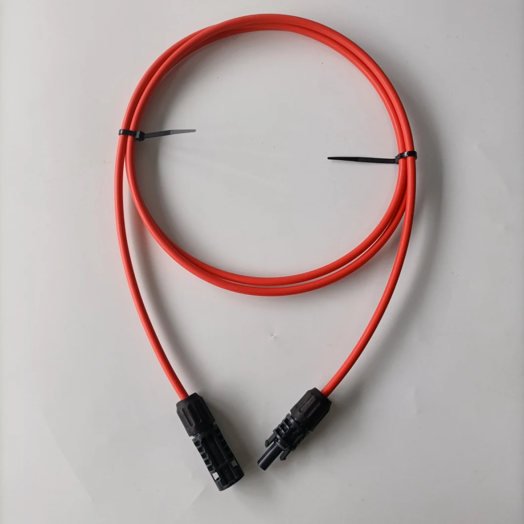 1m Red Black 4mm2 Extension Cable 600W Micro Inverter Nep 400W Hoymiles Hm-600 Solar Panel System DC Solar Cable Balkonkraftwerk