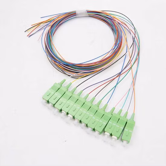 Abalone OEM&ODM venda imperdível produto 12 núcleos sc fibra óptica codificada por cores pigtail